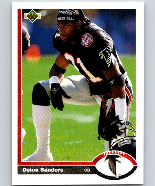 1991 Upper Deck #154 Deion Sanders Falcons NFL Football Image 1