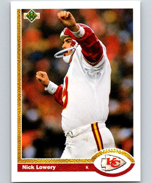 1991 Upper Deck #160 Nick Lowery Chiefs NFL Football Image 1