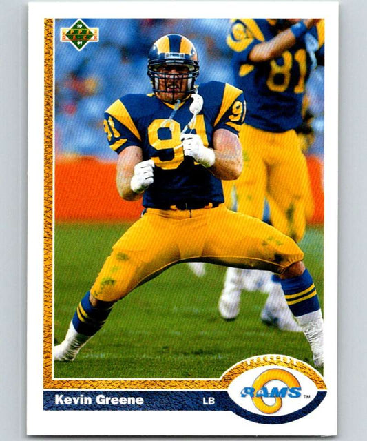 1991 Upper Deck #162 Kevin Greene LA Rams NFL Football Image 1
