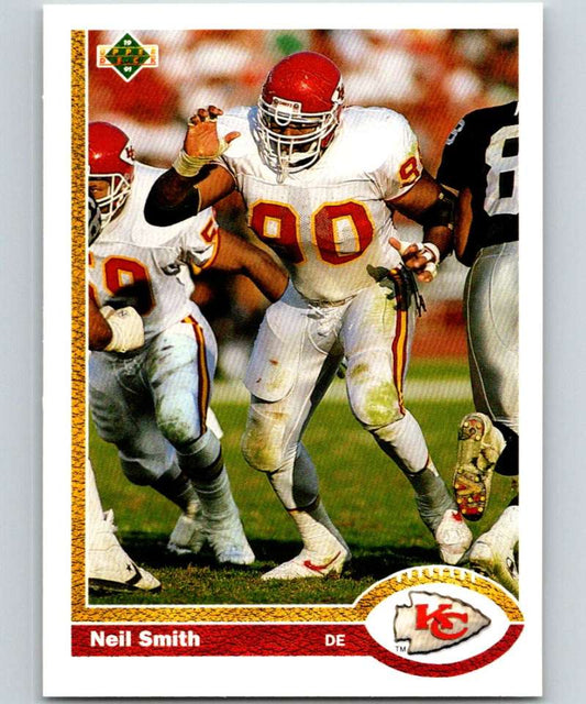 1991 Upper Deck #163 Neil Smith Chiefs NFL Football