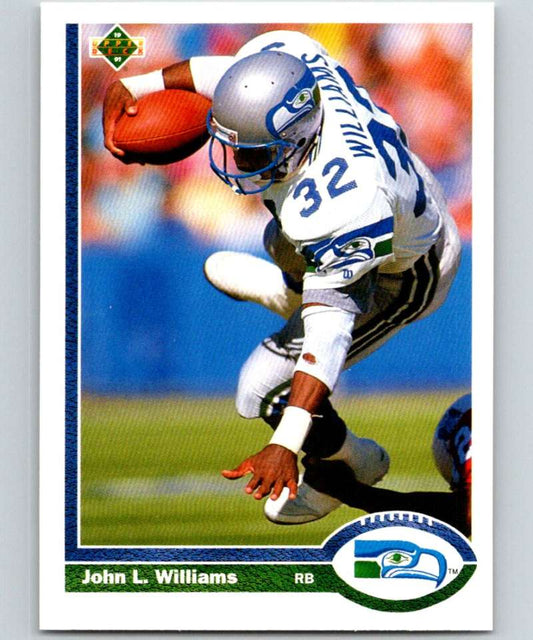 1991 Upper Deck #166 John Williams Seahawks NFL Football Image 1
