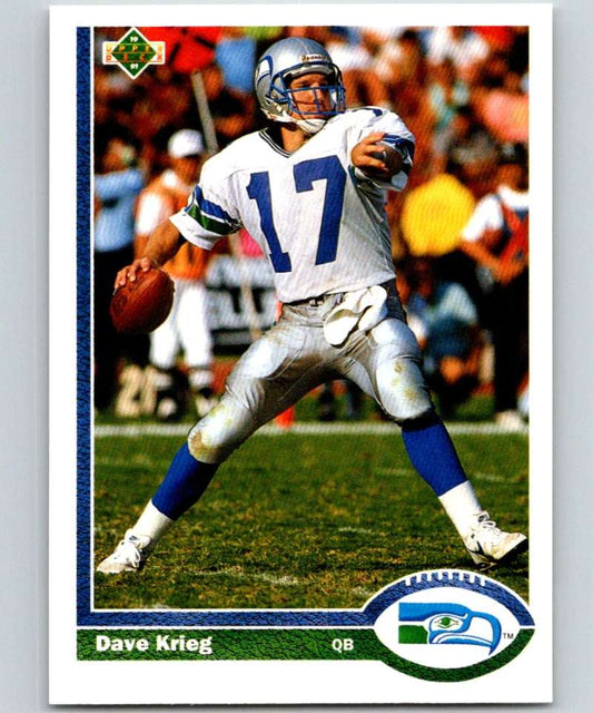 1991 Upper Deck #170 Dave Krieg Seahawks NFL Football Image 1