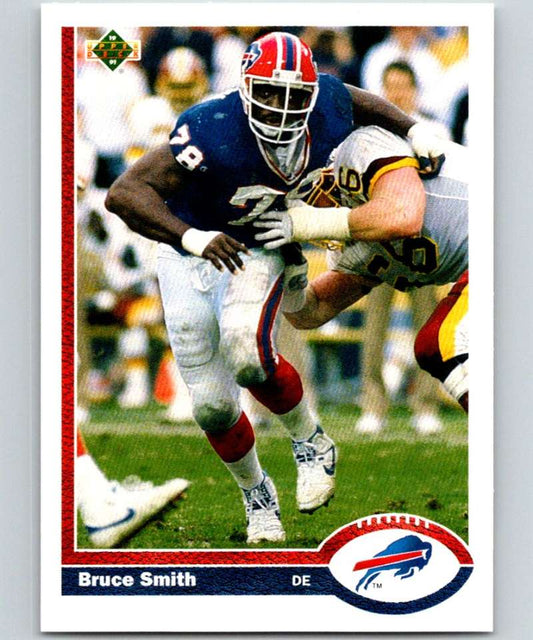 1991 Upper Deck #174 Bruce Smith Bills NFL Football Image 1