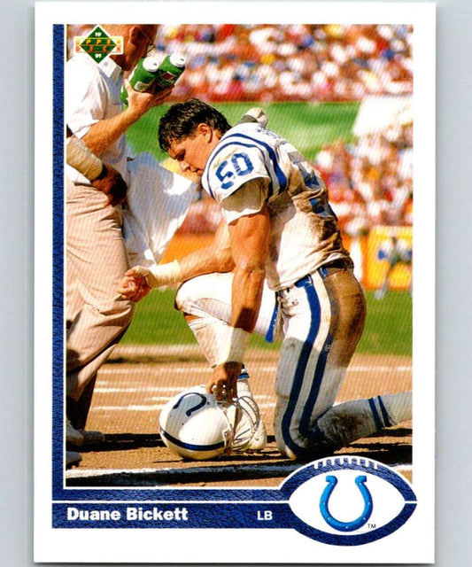 1991 Upper Deck #177 Duane Bickett Colts NFL Football Image 1