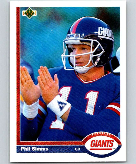 1991 Upper Deck #181 Phil Simms NY Giants NFL Football