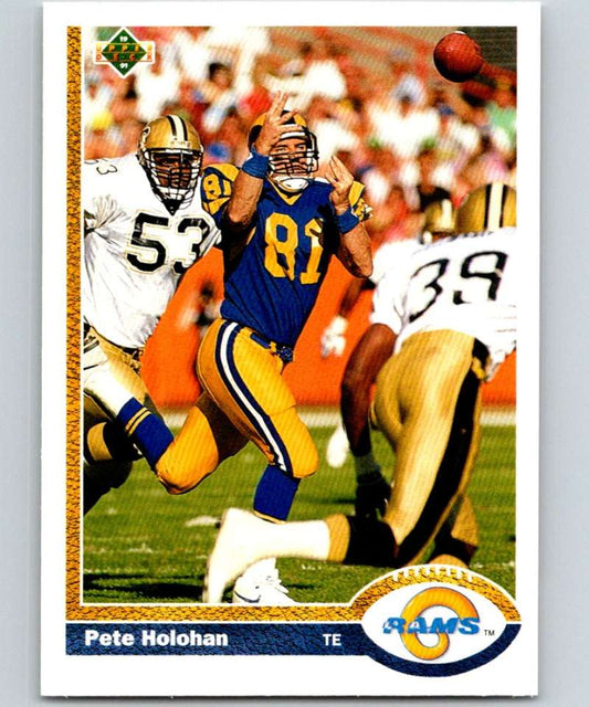 1991 Upper Deck #182 Pete Holohan LA Rams NFL Football Image 1
