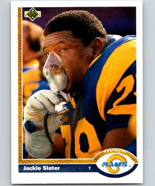 1991 Upper Deck #184 Jackie Slater Rams NFL Football Image 1