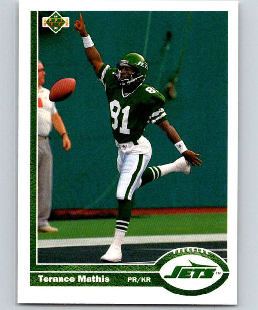 1991 Upper Deck #188 Terance Mathis NY Jets NFL Football Image 1