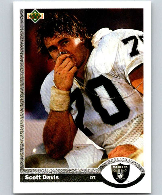 1991 Upper Deck #194 Scott Davis LA Raiders NFL Football Image 1