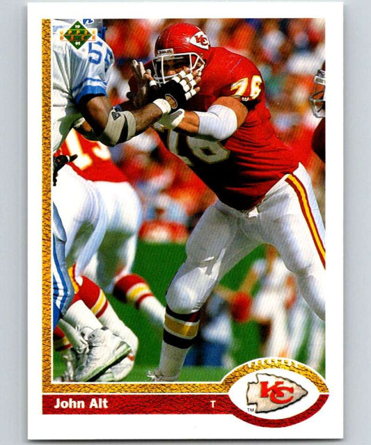 1991 Upper Deck #198 John Alt Chiefs NFL Football Image 1