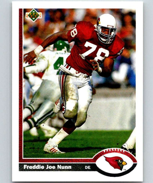 1991 Upper Deck #201 Freddie Joe Nunn Cardinals NFL Football Image 1