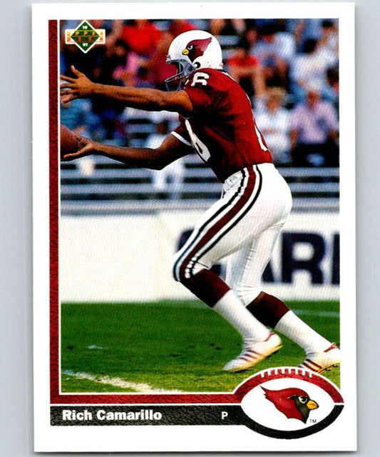 1991 Upper Deck #205 Rich Camarillo Cardinals NFL Football Image 1