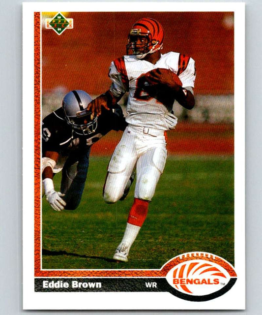 1991 Upper Deck #207 Eddie Brown Bengals NFL Football Image 1