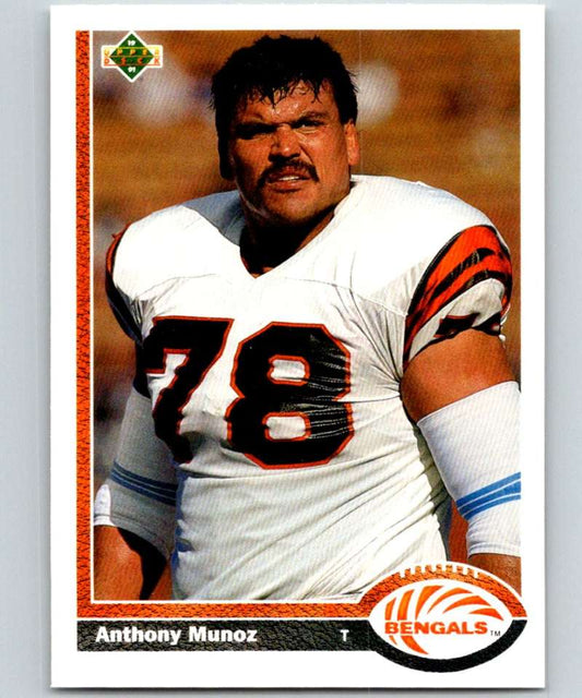 1991 Upper Deck #209 Anthony Munoz Bengals NFL Football Image 1