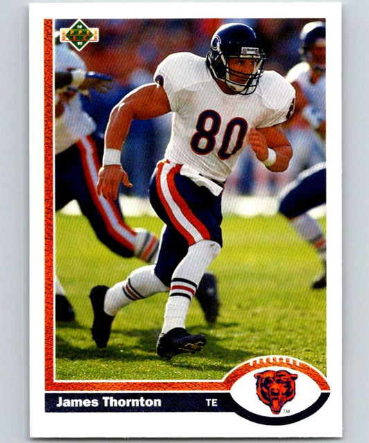 1991 Upper Deck #213 Jim Thornton Bears NFL Football Image 1
