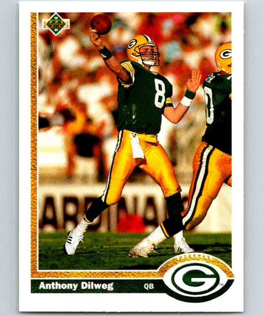 1991 Upper Deck #214 Anthony Dilweg Packers NFL Football Image 1