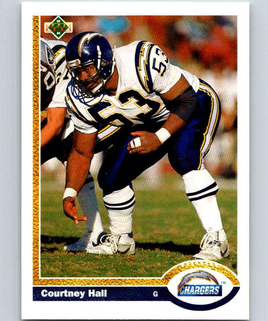 1991 Upper Deck #218 Courtney Hall Chargers NFL Football Image 1