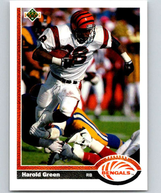 1991 Upper Deck #221 Harold Green Bengals NFL Football Image 1