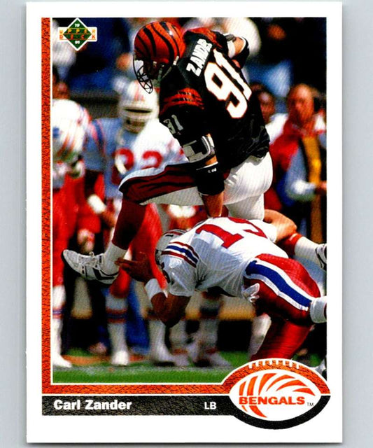 1991 Upper Deck #223 Carl Zander Bengals NFL Football Image 1