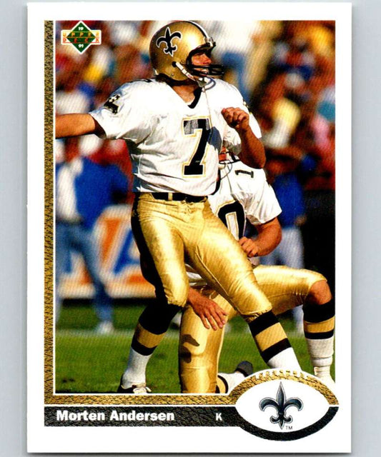 1991 Upper Deck #226 Morten Andersen Saints NFL Football Image 1