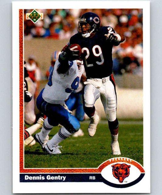 1991 Upper Deck #227 Dennis Gentry Bears NFL Football Image 1