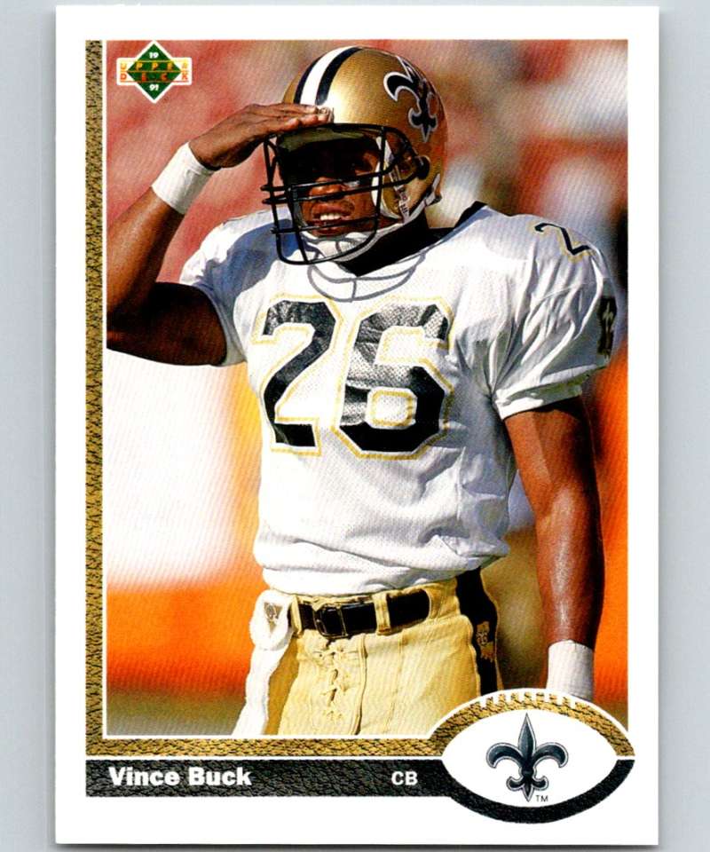 1991 Upper Deck #228 Vince Buck Saints NFL Football Image 1