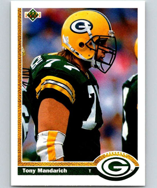 1991 Upper Deck #232 Tony Mandarich Packers NFL Football Image 1