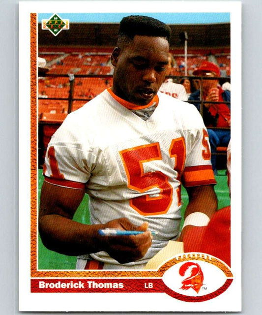 1991 Upper Deck #235 Broderick Thomas Buccaneers NFL Football Image 1