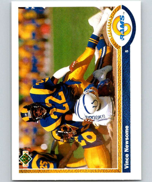 1991 Upper Deck #239 Vince Newsome LA Rams NFL Football Image 1