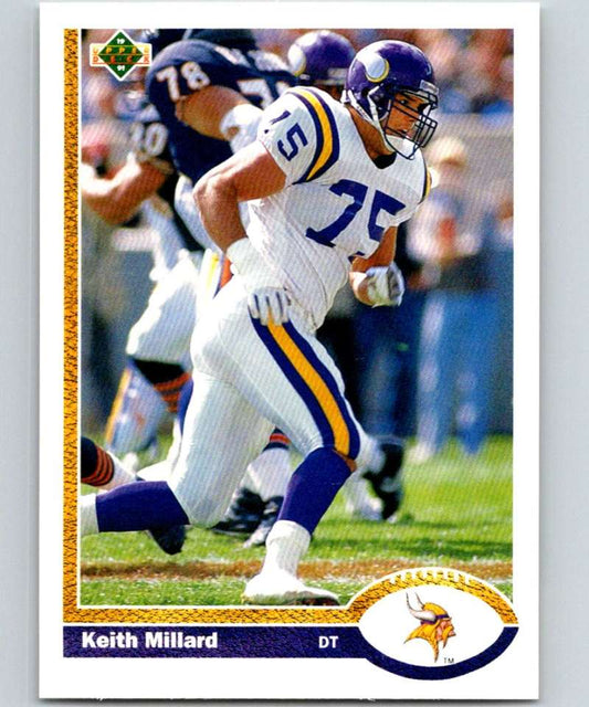 1991 Upper Deck #240 Keith Millard Vikings NFL Football Image 1
