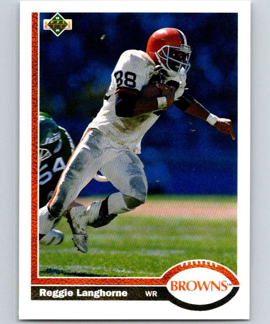 1991 Upper Deck #241 Reggie Langhorne Browns NFL Football Image 1