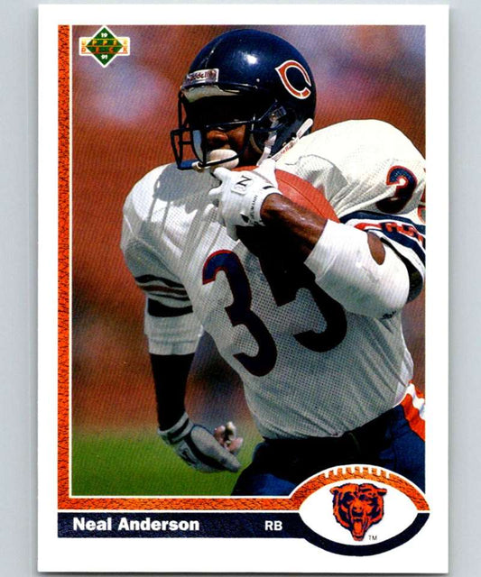 1991 Upper Deck #244 Neal Anderson Bears NFL Football Image 1