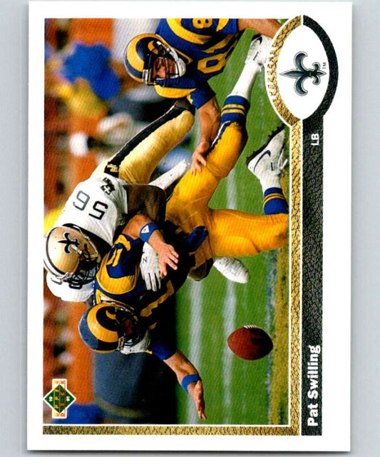 1991 Upper Deck #246 Pat Swilling Saints NFL Football Image 1