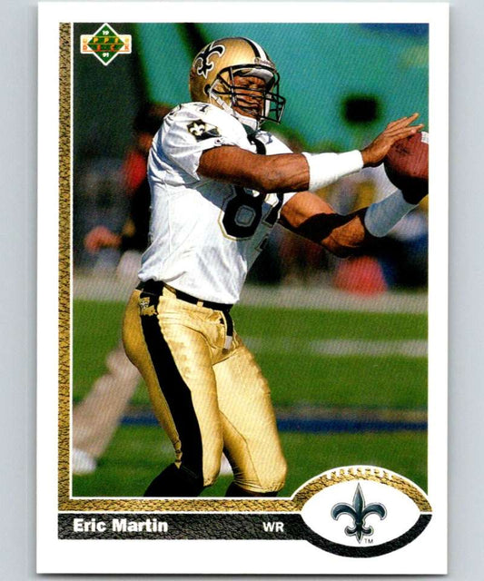 1991 Upper Deck #250 Eric Martin Saints NFL Football Image 1