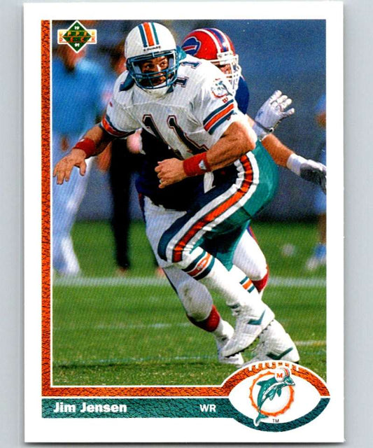1991 Upper Deck #251 Jim Jensen Dolphins NFL Football