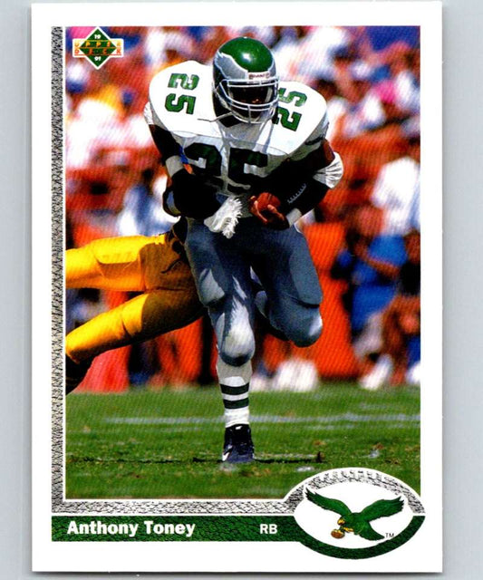 1991 Upper Deck #252 Anthony Toney Eagles NFL Football Image 1