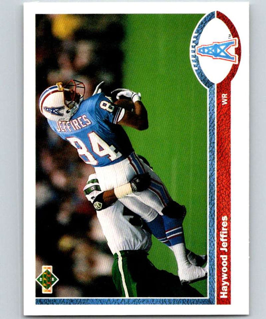 1991 Upper Deck #258 Haywood Jeffires Oilers NFL Football Image 1