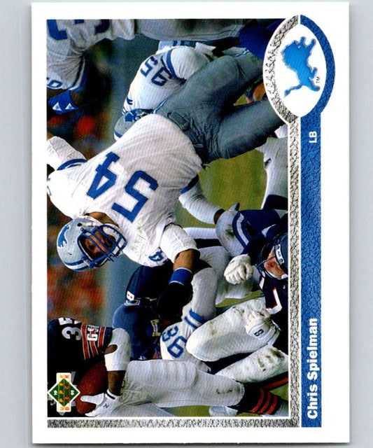 1991 Upper Deck #264 Chris Spielman Lions NFL Football Image 1