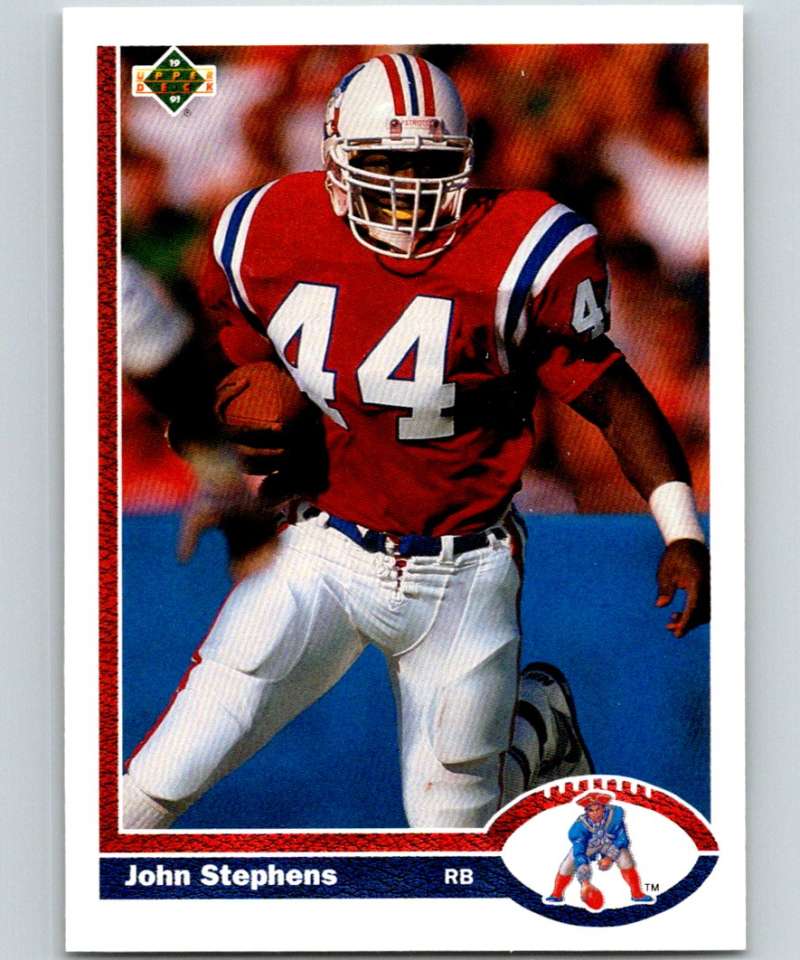 1991 Upper Deck #266 John Stephens Patriots NFL Football Image 1