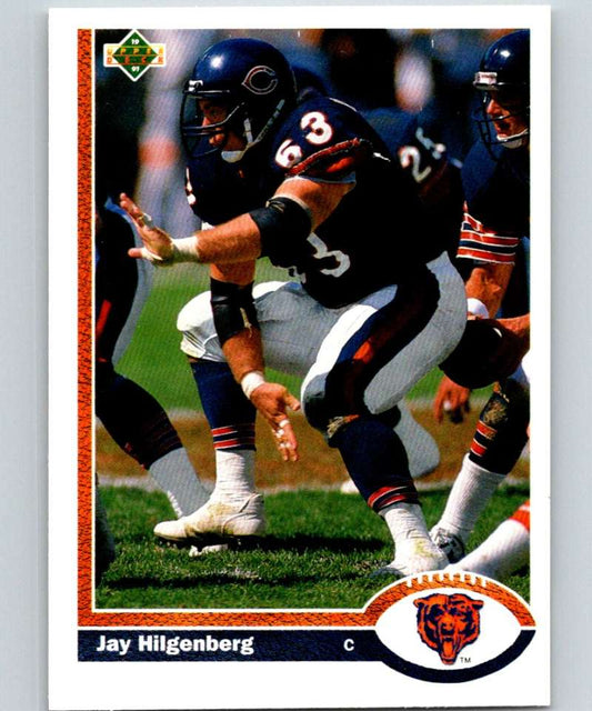 1991 Upper Deck #267 Jay Hilgenberg Bears NFL Football Image 1