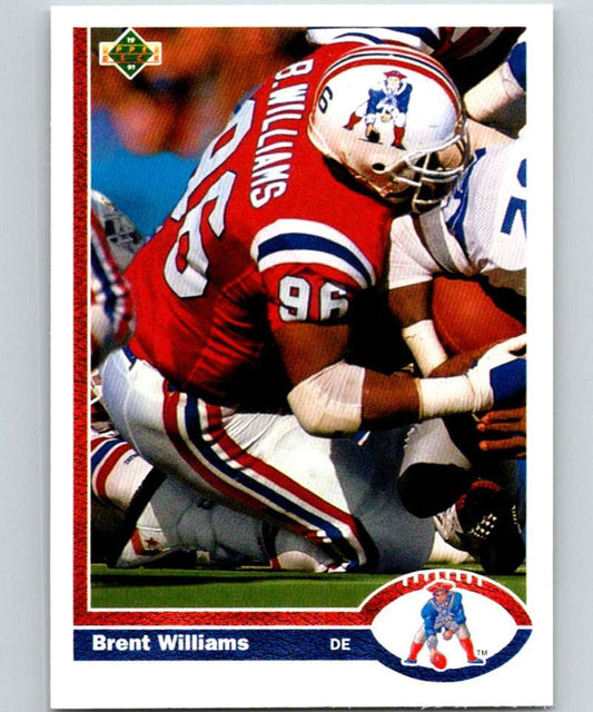 1991 Upper Deck #268 Brent Williams Patriots NFL Football Image 1
