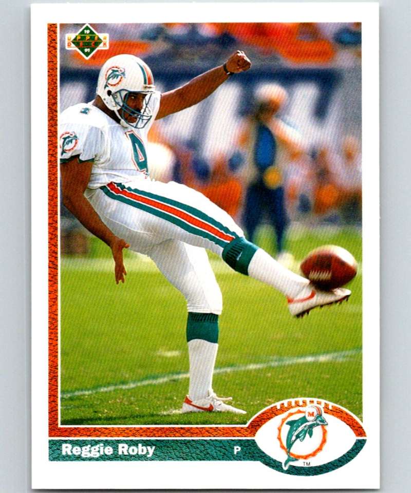 1991 Upper Deck #272 Reggie Roby Dolphins NFL Football Image 1