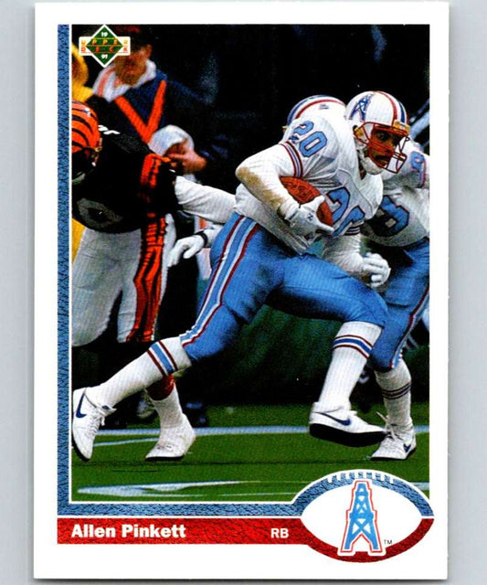 1991 Upper Deck #273 Allen Pinkett Oilers NFL Football Image 1