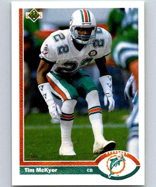 1991 Upper Deck #274 Tim McKyer Dolphins NFL Football Image 1