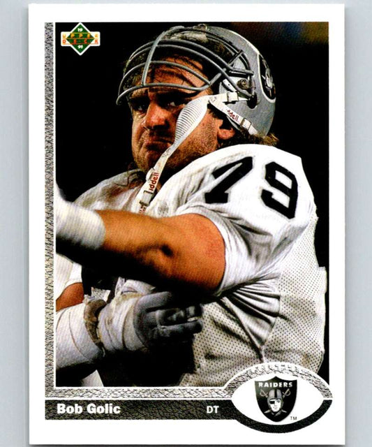 1991 Upper Deck #275 Bob Golic LA Raiders NFL Football Image 1