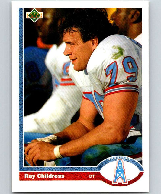 1991 Upper Deck #277 Ray Childress Oilers NFL Football Image 1