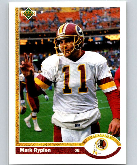 1991 Upper Deck #280 Mark Rypien Redskins NFL Football Image 1