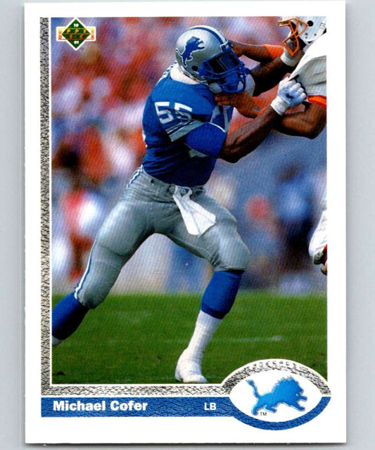 1991 Upper Deck #281 Michael Cofer Lions NFL Football Image 1