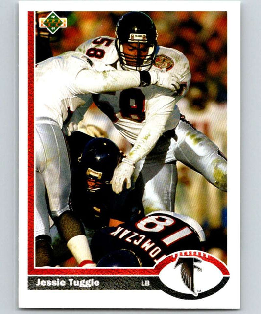 1991 Upper Deck #285 Jessie Tuggle Falcons NFL Football Image 1