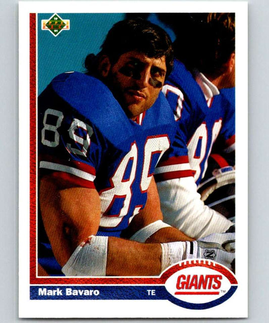 1991 Upper Deck #286 Mark Bavaro NY Giants NFL Football